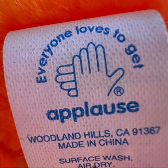 Applause Laughing Pumpkin Plush Toy Halloween Jack-O-Lantern Sound Rattle Noise - Picture 3 of 3